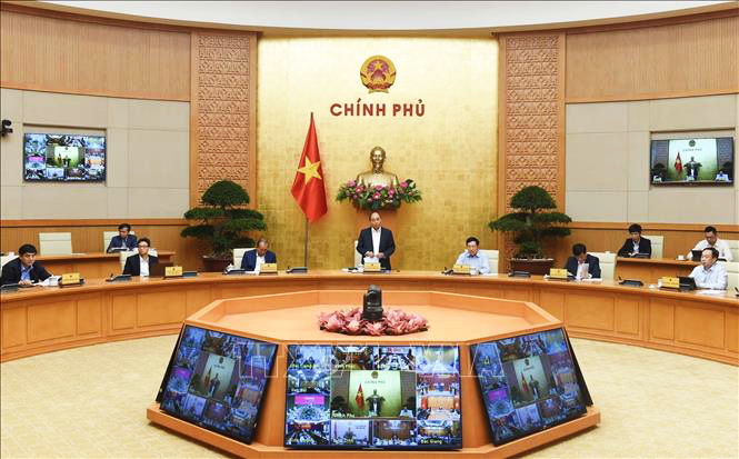 Thủ tướng Nguyễn Xuân Phúc phát biểu tại hội nghị (