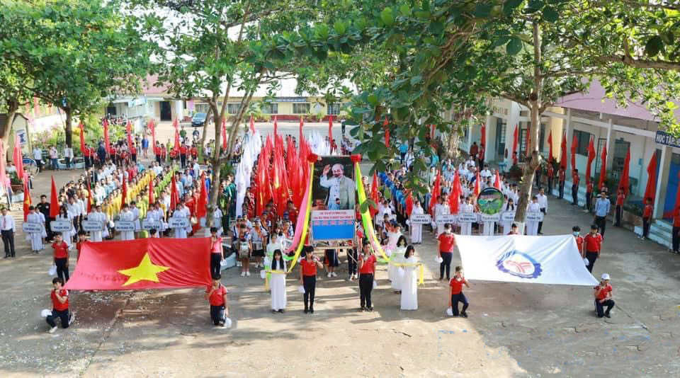 Quang cảnh lễ khai mạc Đại hội TDTT xã Sông Thao lần thứ VI-2021