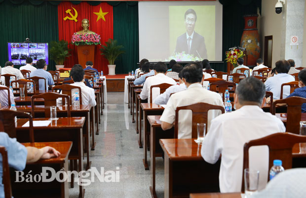 Đồng chí Võ Văn Thưởng, Ủy viên Bộ Chính trị, Thường trực Ban Bí thư phát biểu kết thúc hội nghị. Ảnh: Huy Anh