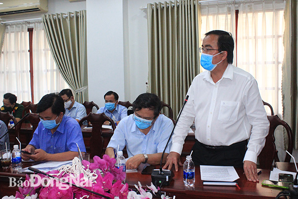 Phó chủ tịch UBND TP.Biên Hòa Nguyễn Duy Tân kết luận tại cuộc họp.
