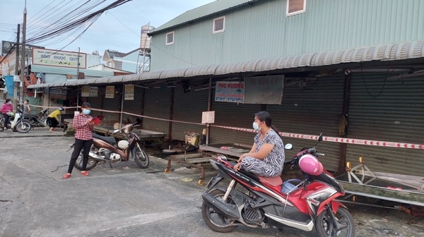 Nhiều chợ tạm trên địa bàn TP.Biên Hòa tạm ngưng hoạt động để phòng dịch lây lan.