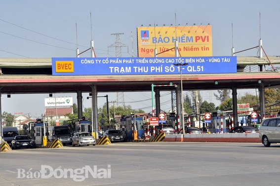 Trạm thu phí BOT quốc lộ 51 (đoạn qua TP.Biên Hòa). 