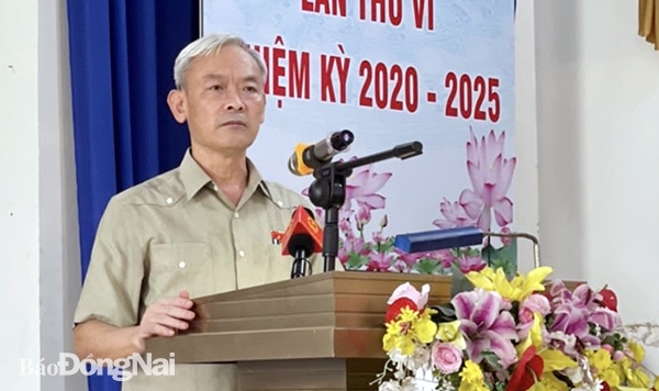 ông Nguyễn Phú Cường, Ủy viên Trung ương Đảng, Ủy viên Ban Thường vụ Quốc hội, Chủ nhiệm Ủy ban Tài chính - ngân sách Quốc hội phát biểu tại buổi tiếp xúc