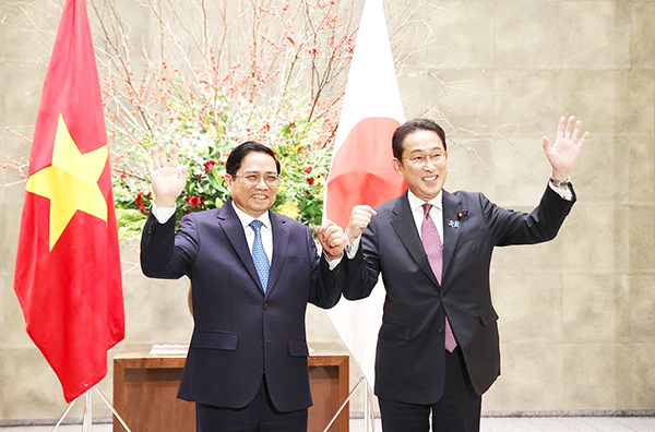  Thủ tướng Nhật Bản Kishida Fumio đón Thủ tướng Phạm Minh Chính