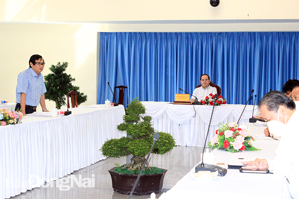 Phó chủ tịch UBND tỉnh Nguyễn Sơn Hùng chỉ đạo tại cuộc họp