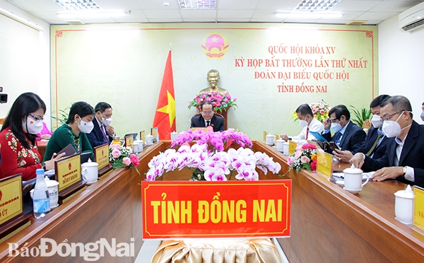 Quang cảnh kỳ họp tại điểm cầu Đồng Nai