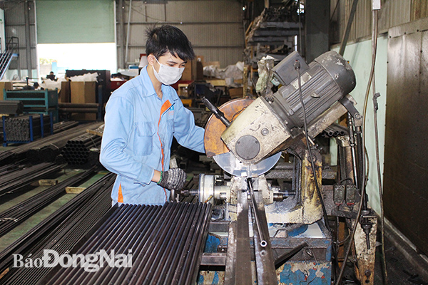 Sản xuất tại một doanh nghiệp ngành cơ khí, chế tạo ở TP.Biên Hòa