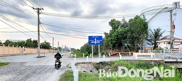 Một đoạn tuyến được dự kiến đầu tư trên đường liên cảng H.Nhơn Trạch. Ảnh: P.Tùng