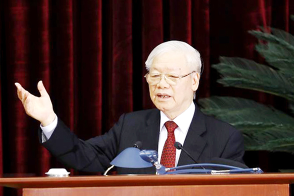 Tổng bí thư Nguyễn Phú Trọng phát biểu bế mạc hội nghị