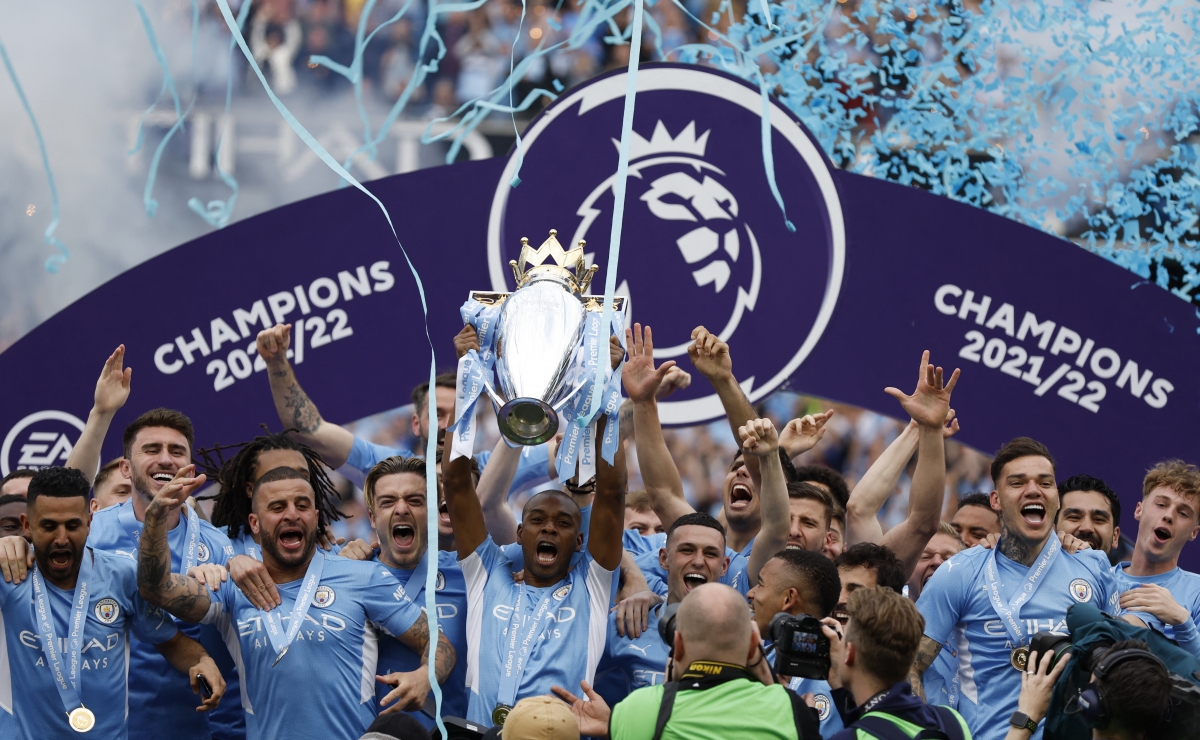 Man City vô địch Ngoại hạng Anh 2021/2022. (Ảnh: Reuters)