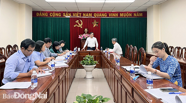Phó chủ tịch UBND tỉnh Nguyễn Sơn Hùng phát biểu tại cuộc họp