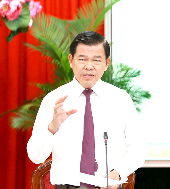 Đồng chí Nguyễn Hồng Lĩnh, Ủy viên Trung ương Đảng, Bí thư Tỉnh ủy. Ảnh: Huy Anh
