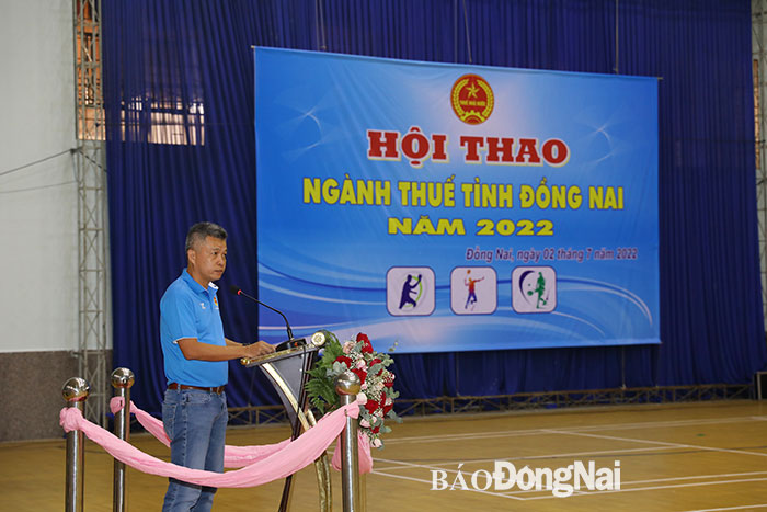 Ông Nguyễn Toàn Thắng, Phó cục trưởng Cục thuế Đồng Nai phát biểu khai mạc