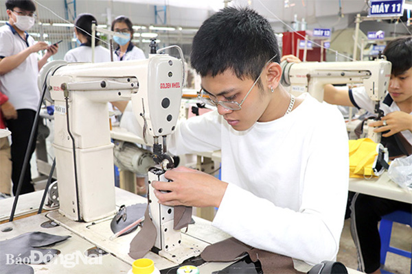 Trường cao đẳng Công nghệ và quản trị Sonadezi (TP.Biên Hòa) có thế mạnh về ngành Công nghệ giày da. Ảnh: H.Yến