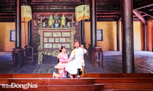 Nghệ sĩ Thành Vinh (vai Lê Đạo) trong vở cải lương Thánh Chân công chúa của công diễn năm 2022. Ảnh: L.Na
