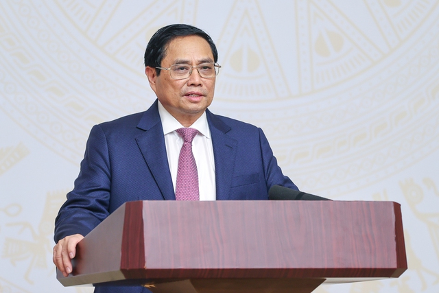 Thủ tướng Phạm Minh Chính chủ trì Hội nghị đẩy mạnh ngoại giao kinh tế phục vụ phát triển đất nước - Ảnh: VGP