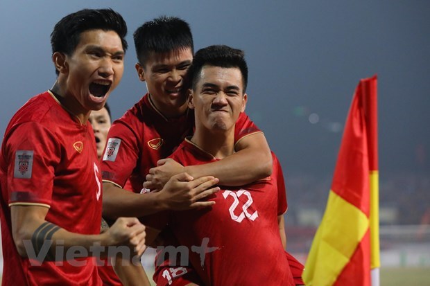 Vietnam defeat Indonesia 2-0 to advance to AFF Cup 2022 final. (Photo: VNA)