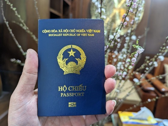 A Vietnamese new ordinary passport with electronic chips