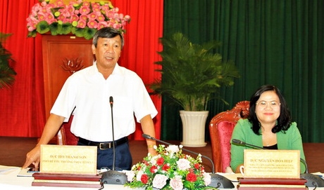 Đồng chí Hồ Thanh Sơn, Phó bí thư thường trực Tỉnh ủy phát biểu chỉ đạo tại hội nghị.
