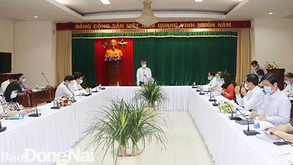 Chủ tịch UBND tỉnh Cao Tiến Dũng phát biểu chỉ đạo tại cuộc họp