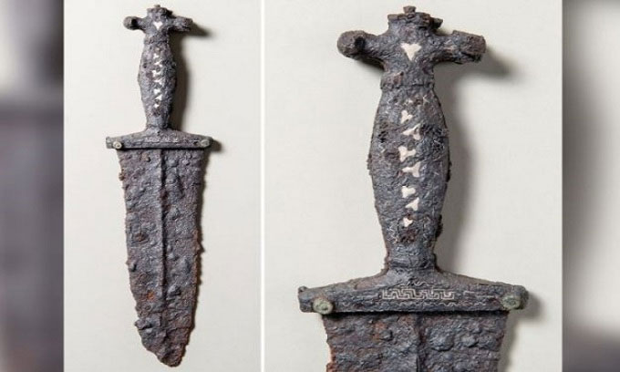 Hình dáng của con dao găm cổ đại. (Ảnh: Archaeological Service Graubünden)