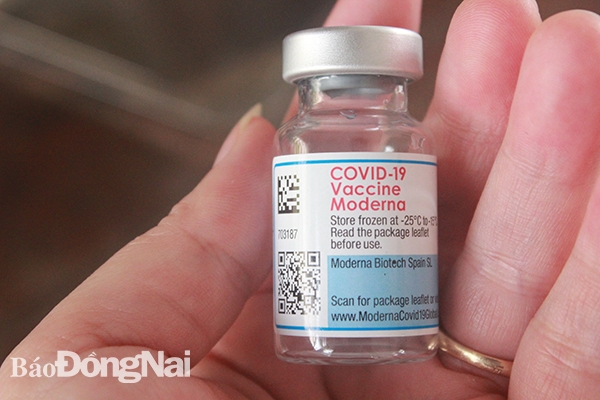 Vaccine Moderna đang được sử dụng để tiêm trong đợt tiêm 36 tại Đồng Nai