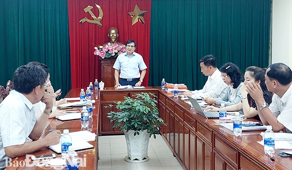 Phó chủ tịch UBND tỉnh Nguyễn Sơn Hùng kết luận tại cuộc họp.