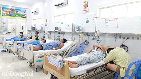 Nhiều bệnh nhân bị sốc sốt xuất huyết điều trị tại Bệnh viện Nhi đồng Đồng Nai