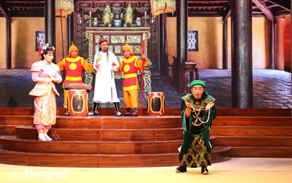 Một cảnh trong vở cải lương Thánh Chân công chúa được Nhà hát Nghệ thuật Đồng Nai công diễn năm 2022