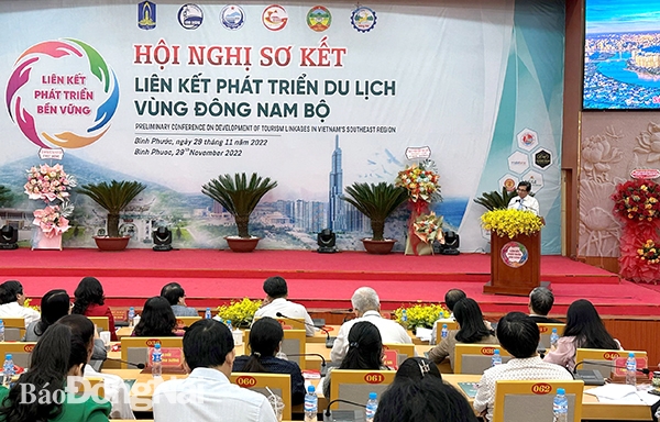 Phó chủ tịch UBND tỉnh Nguyễn Sơn Hùng phát biểu tại hội nghị.