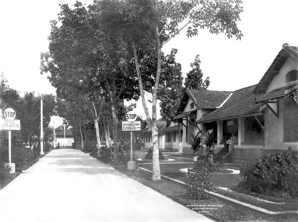 Đường vào khu trung tâm và văn phòng của Nhà thương điên Biên Hòa (ảnh chụp năm 1934). Nguồn: photos manhhai
