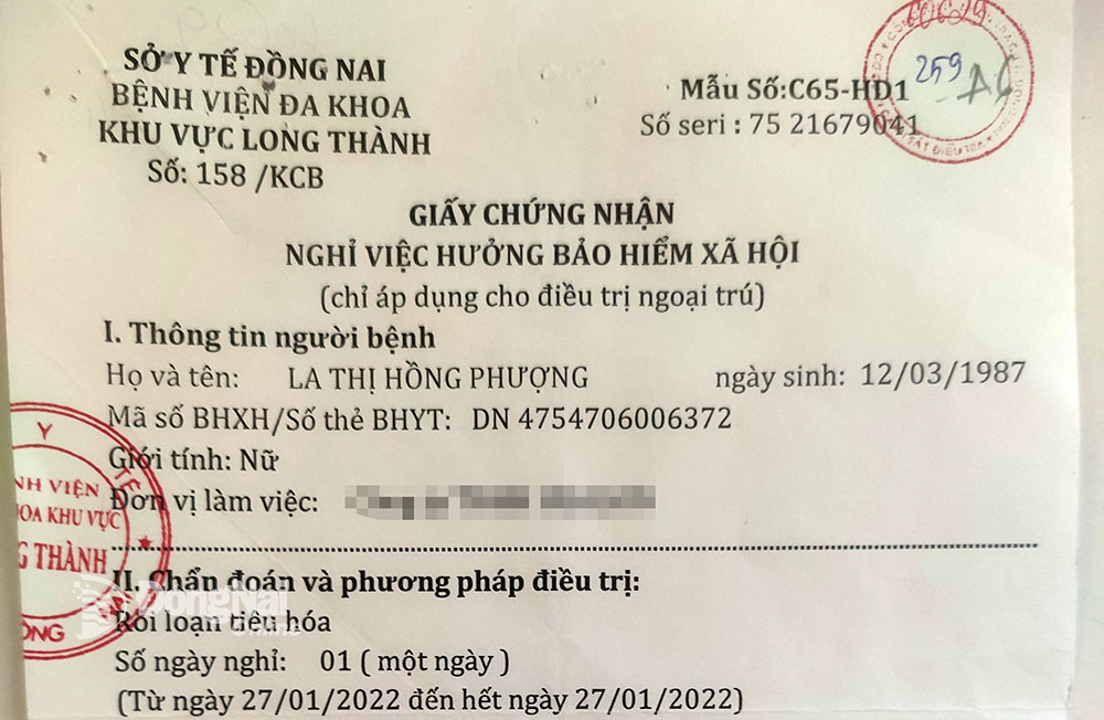 Giấy nghỉ bệnh hưởng bảo hiểm xã hội giả mạo được các đối tượng mua trên mạng xã hội