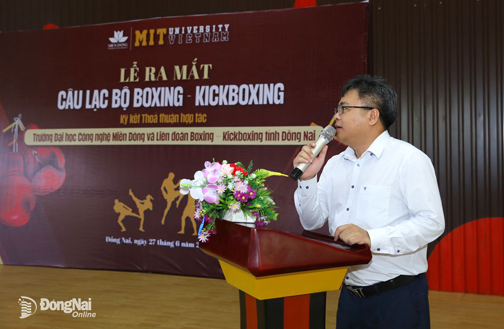 PGS.TS Phạm Văn Song, Hiệu trưởng MIT University Vietnam phát biểu tại lễ ký kết thỏa thuận