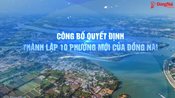 [Video] Công bố quyết định thành lập 10 phường mới của Đồng Nai
