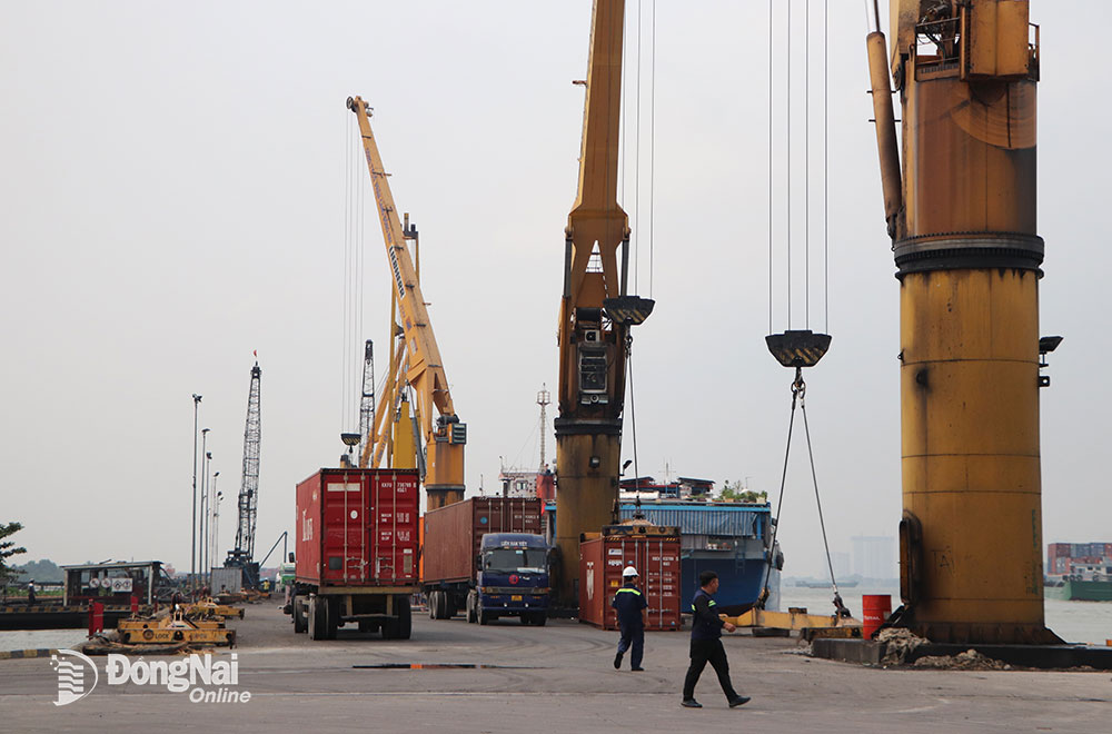 Phần lớn doanh nghiệp xuất, nhập khẩu ở Đồng Nai đều được hưởng chính sách hoàn thuế. Trong ảnh: Hoạt động xuất, nhập khẩu hàng hóa tại Cảng Đồng Nai. Ảnh: B.Nguyên