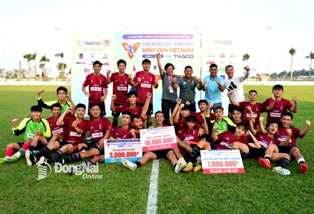 Đội Trường đại học Công nghệ Đồng Nai đoạt tấm vé đầu tiên của các vòng loại tham dự VCK giải Thanh Niên sinh viên Việt Nam THACO Cup 2024