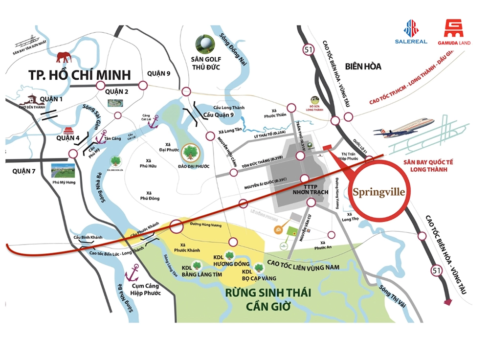 Hạ tầng giao thông xung quanh Springville Gamuda Land.