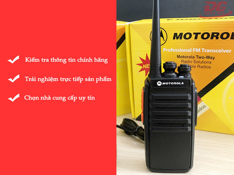 Kinh nghiệm mua bộ đàm Motorola chính hãng.