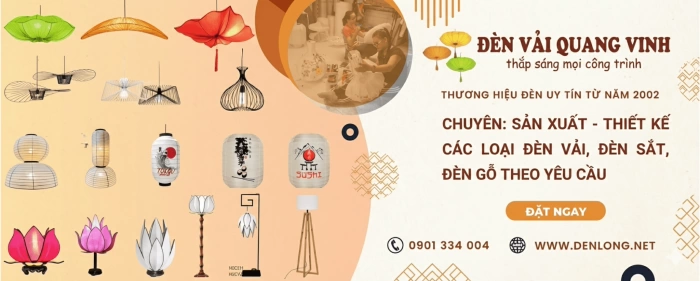 Công ty sản xuất lồng đèn vải giá sỉ tại TPHCM - Xưởng Quang Vinh