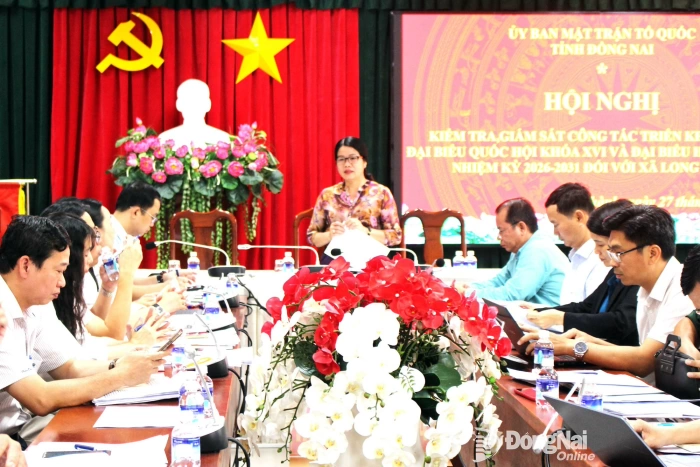 Kiểm tra, giám sát công tác bầu cử tại xã Long Thành