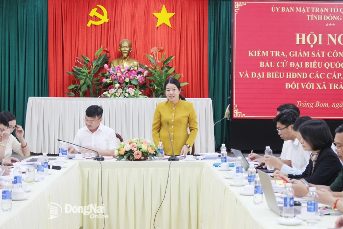 Kiểm tra, giám sát công tác triển khai bầu cử tại xã Trảng Bom