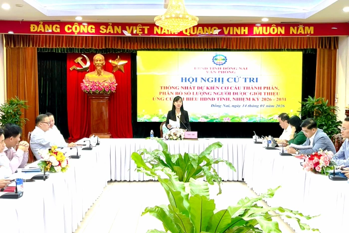 UBND tỉnh Đồng Nai giới thiệu nhân sự ứng cử đại biểu HĐND tỉnh nhiệm kỳ 2026-2031