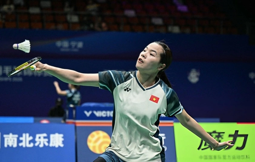 Nguyễn Thùy Linh lần thứ 3 liên tiếp đánh bại cựu vô địch thế giới Pusarla Venkata Sindhu. Ảnh: Thethao247 