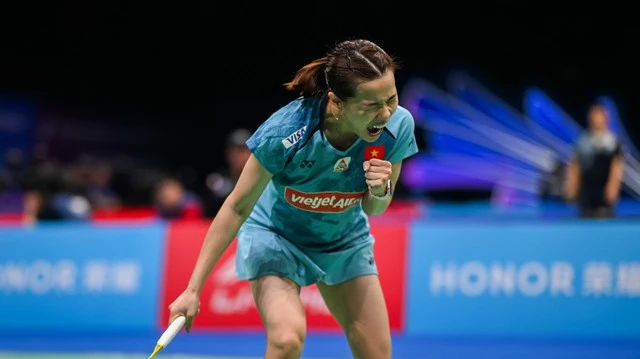 Tay vợt số 1 Việt Nam Nguyễn Thùy Linh có 2 chiến thắng chóng vánh ở giải cầu lông Đức mở rộng 2024. Ảnh: BWF
