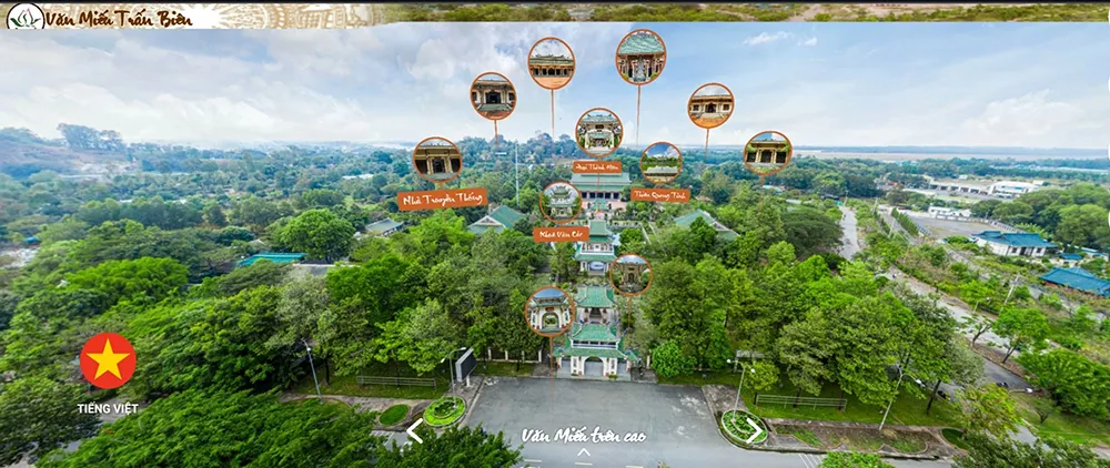 Tour tham quan 360 thực tế ảo di tích cấp quốc gia Văn miếu Trấn Biên được giới thiệu trên Website Bảo tàng tỉnh