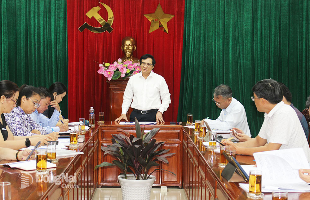 Phó chủ tịch UBND tỉnh Nguyễn Sơn Hùng chủ trì buổi làm việc