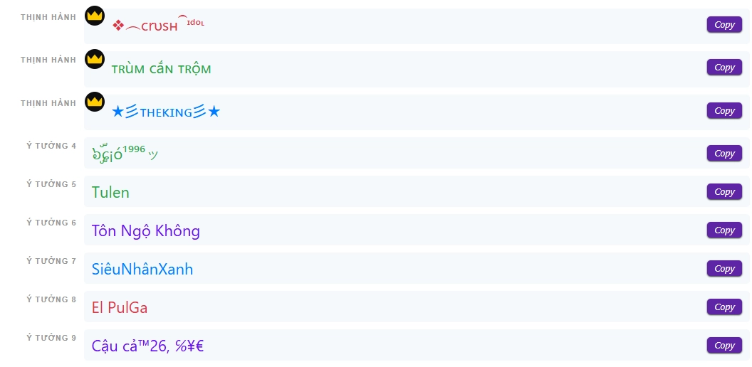 Kí tự đặc biệt liên quân.