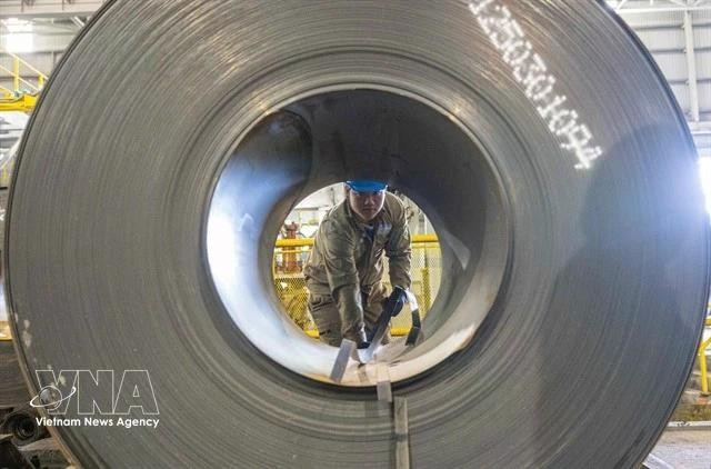 Steel products of Hoa Phat Group. (Photo: VNA)