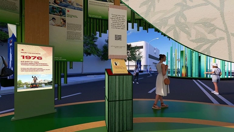 Rendering of Area A of the Ho Chi Minh Cultural Space. (Photo: Organizing Committee)