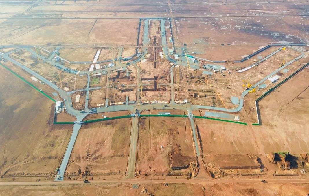 The passenger terminal of the Long Thanh International Airport is under construction – PHOTO: BAOGIAOTHONG
